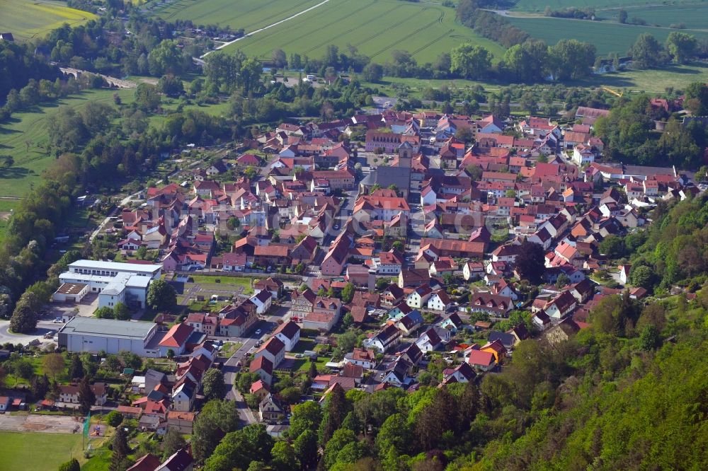 Luftbild Creuzburg - Stadtansicht vom Innenstadtbereich in Creuzburg im Bundesland Thüringen, Deutschland