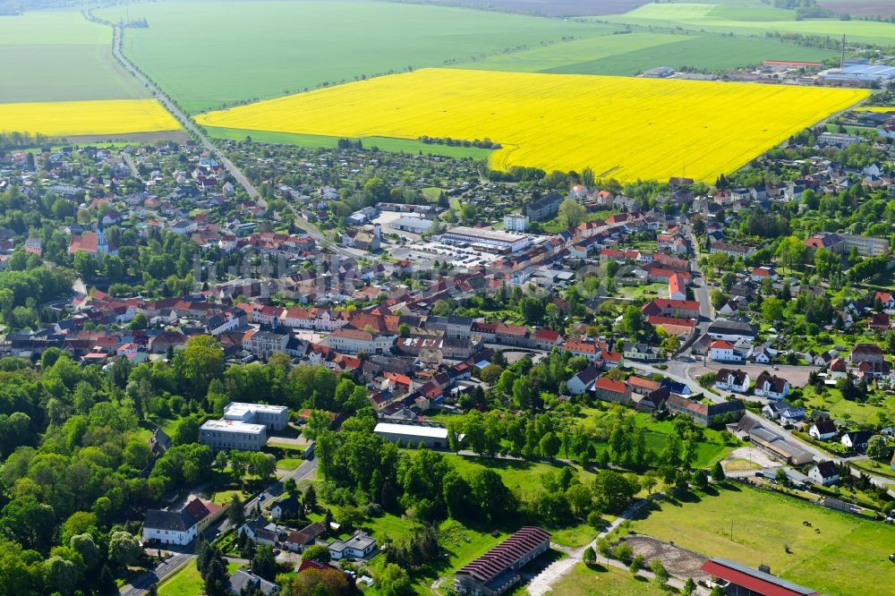 Dahlen von oben - Stadtansicht vom Innenstadtbereich in Dahlen im Bundesland Sachsen, Deutschland