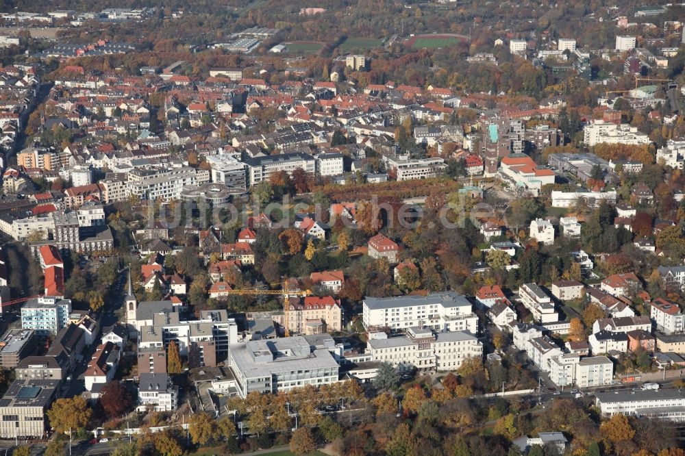 Luftbild Darmstadt - Stadtansicht vom Innenstadtbereich in Darmstadt im Bundesland Hessen