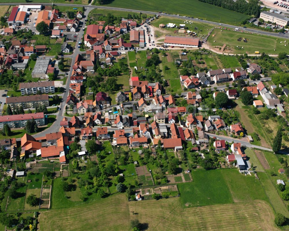 Luftaufnahme Deuna - Stadtansicht vom Innenstadtbereich in Deuna im Bundesland Thüringen, Deutschland