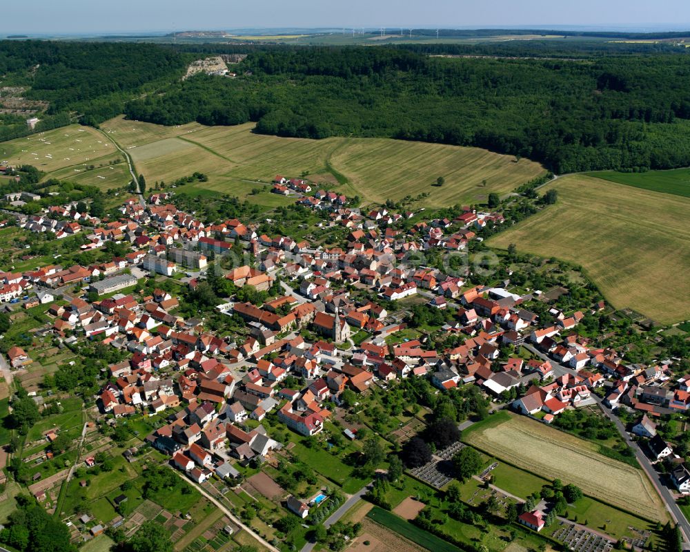 Luftbild Deuna - Stadtansicht vom Innenstadtbereich in Deuna im Bundesland Thüringen, Deutschland