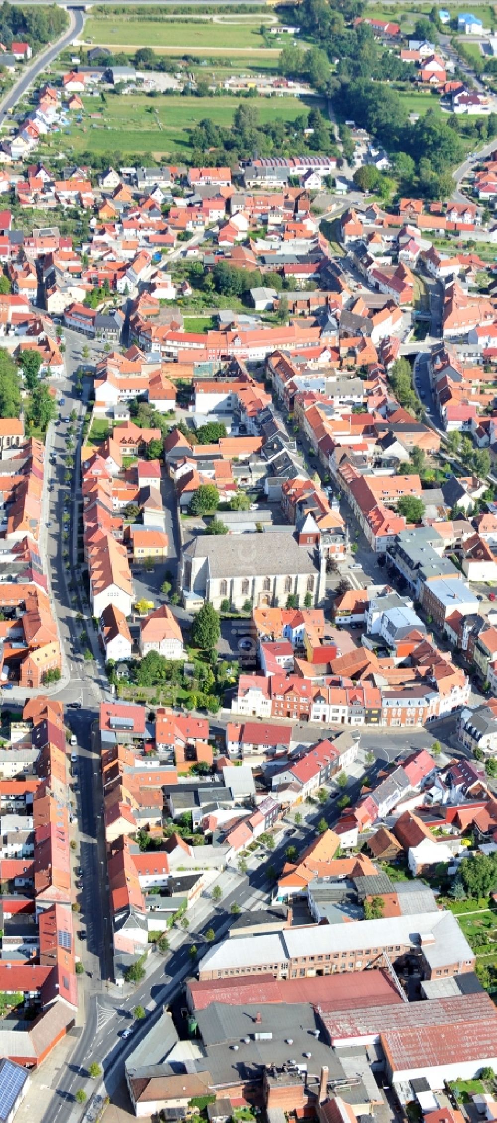 Luftbild Dingelstädt - Stadtansicht vom Innenstadtbereich in Dingelstädt im Bundesland Thüringen, Deutschland