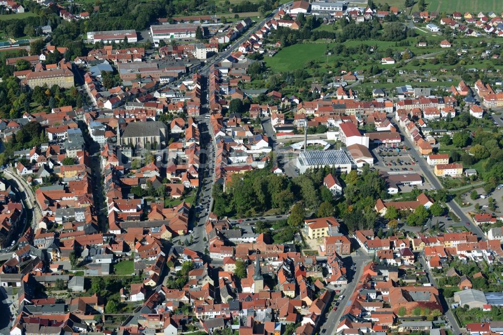 Luftbild Dingelstädt - Stadtansicht vom Innenstadtbereich in Dingelstädt im Bundesland Thüringen, Deutschland