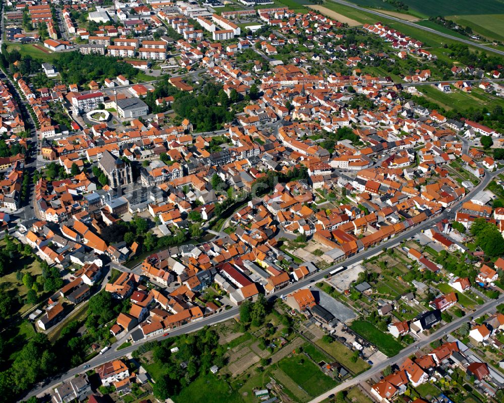 Luftbild Dingelstädt - Stadtansicht vom Innenstadtbereich in Dingelstädt im Bundesland Thüringen, Deutschland