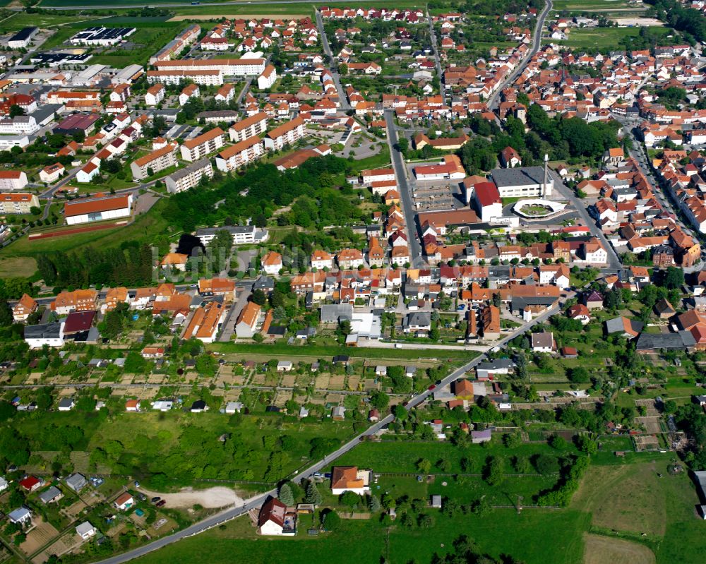 Luftaufnahme Dingelstädt - Stadtansicht vom Innenstadtbereich in Dingelstädt im Bundesland Thüringen, Deutschland