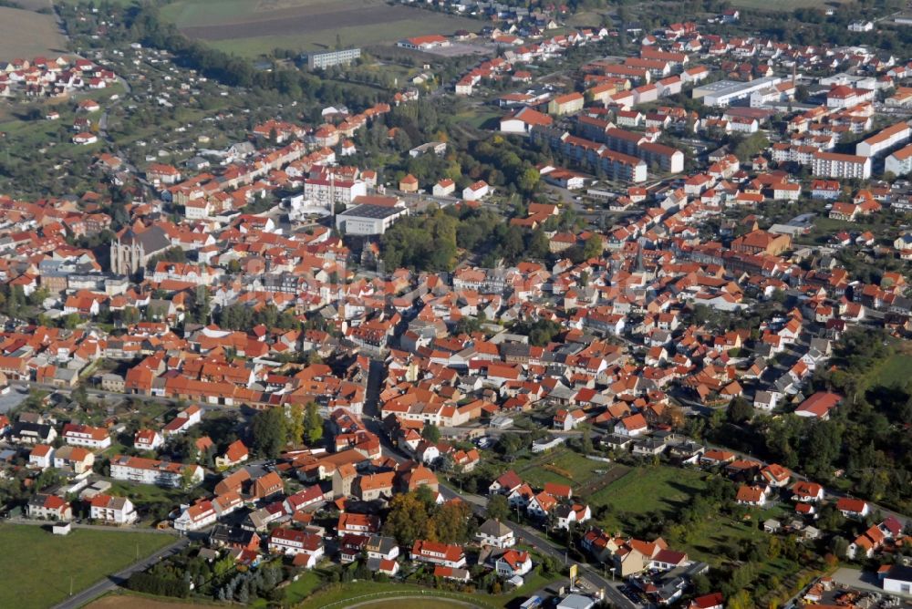 Luftbild Dingelstädt - Stadtansicht vom Innenstadtbereich in Dingelstädt im Bundesland Thüringen, Deutschland