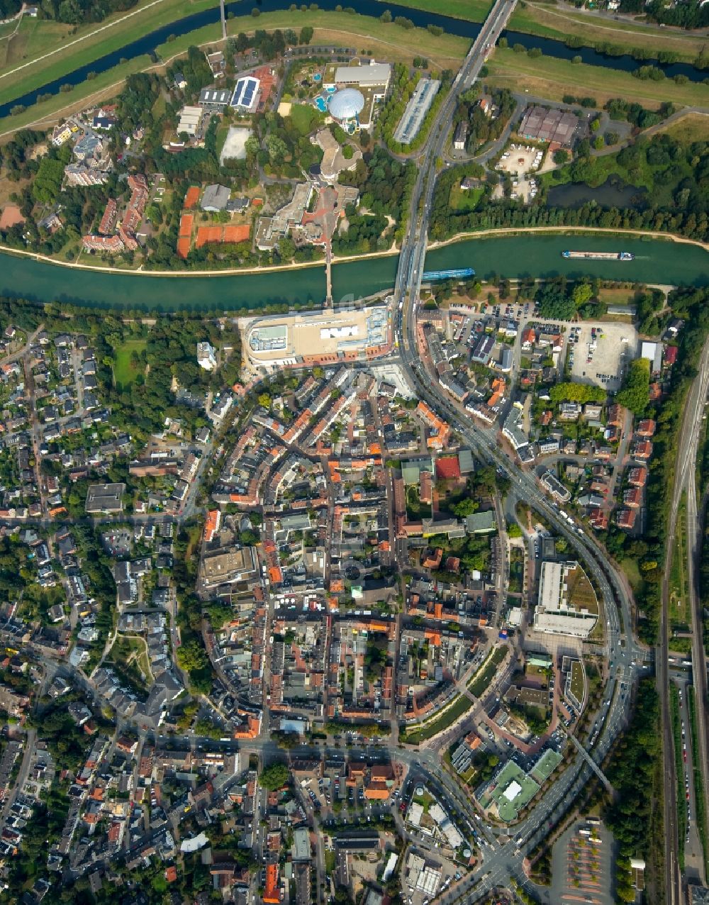 Dorsten von oben - Stadtansicht vom Innenstadtbereich in Dorsten im Bundesland Nordrhein-Westfalen