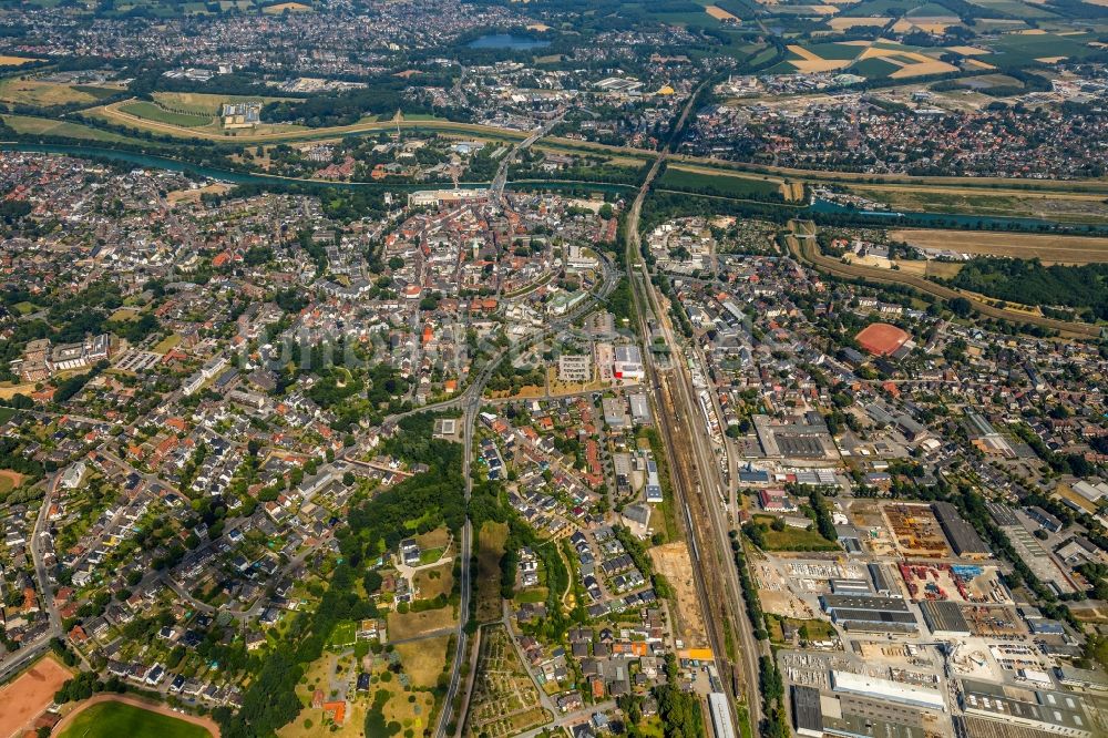 Dorsten aus der Vogelperspektive: Stadtansicht vom Innenstadtbereich in Dorsten im Bundesland Nordrhein-Westfalen, Deutschland