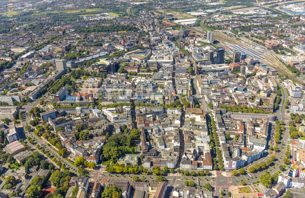 Dortmund von oben - Stadtansicht vom Innenstadtbereich in Dortmund im Bundesland Nordrhein-Westfalen, Deutschland