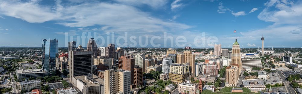 Luftbild San Antonio - Stadtansicht vom Innenstadtbereich Downtown in San Antonio in Texas, USA