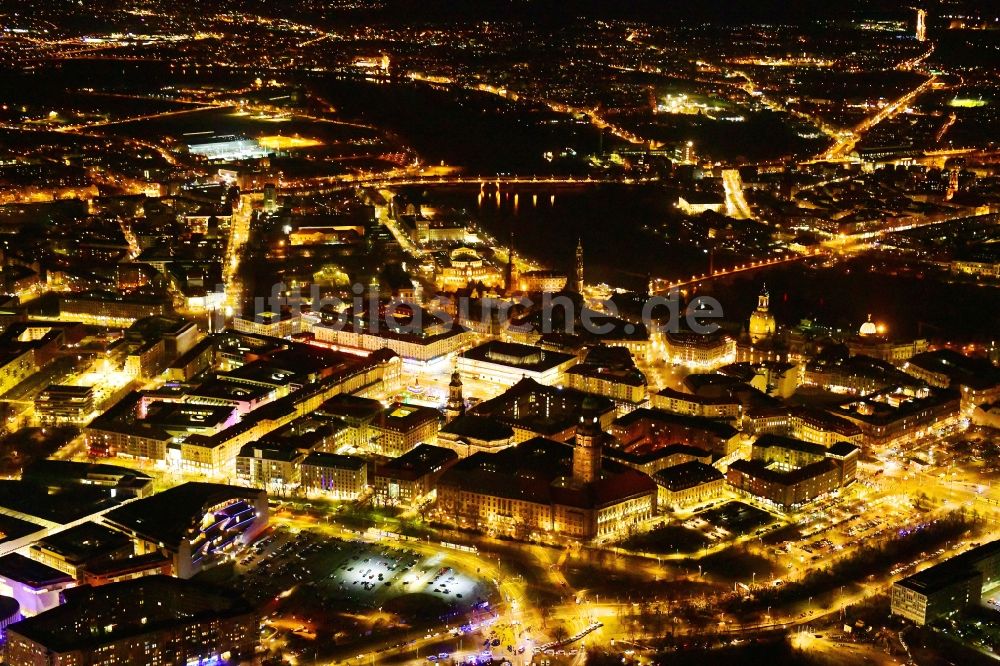 Luftbild Dresden - Stadtansicht vom Innenstadtbereich in Dresden im Bundesland Sachsen, Deutschland