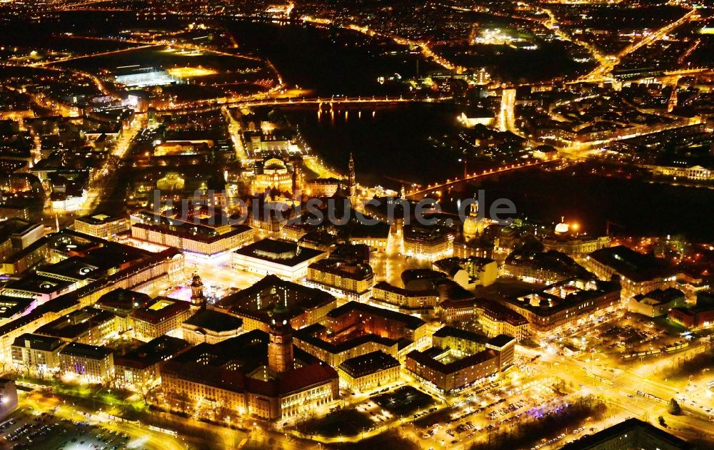 Luftaufnahme Dresden - Stadtansicht vom Innenstadtbereich in Dresden im Bundesland Sachsen, Deutschland