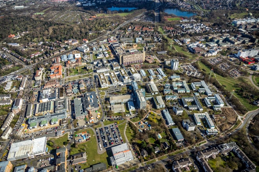 Luftbild Düsseldorf - Stadtansicht vom Innenstadtbereich in Düsseldorf im Bundesland Nordrhein-Westfalen, Deutschland