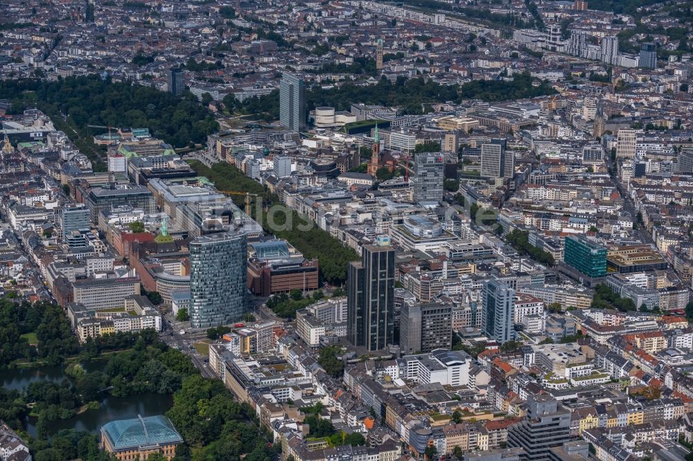 Luftbild Düsseldorf - Stadtansicht vom Innenstadtbereich in Düsseldorf im Bundesland Nordrhein-Westfalen, Deutschland