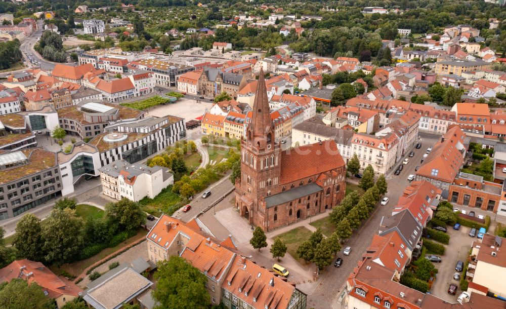 Eberswalde aus der Vogelperspektive: Stadtansicht vom Innenstadtbereich in Eberswalde im Bundesland Brandenburg, Deutschland