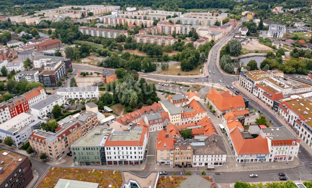 Eberswalde aus der Vogelperspektive: Stadtansicht vom Innenstadtbereich in Eberswalde im Bundesland Brandenburg, Deutschland