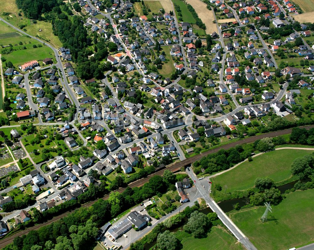 Edingen aus der Vogelperspektive: Stadtansicht vom Innenstadtbereich in Edingen im Bundesland Hessen, Deutschland