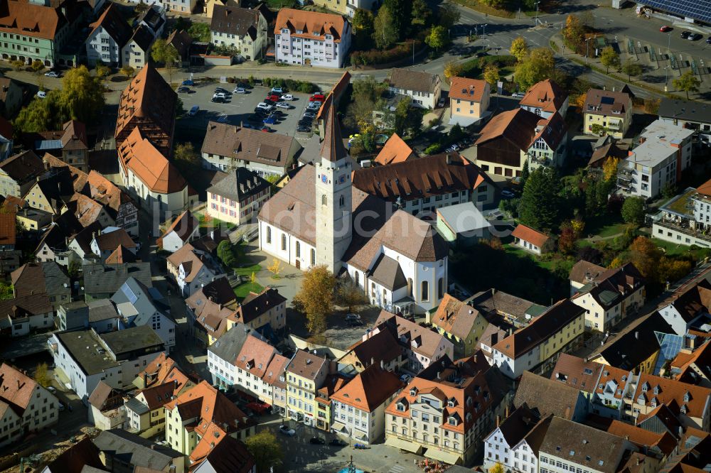 Ehingen (Donau) aus der Vogelperspektive: Stadtansicht vom Innenstadtbereich in Ehingen (Donau) im Bundesland Baden-Württemberg, Deutschland