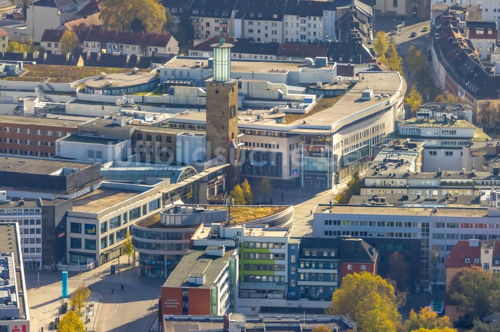 Hagen von oben - Stadtansicht vom Innenstadtbereich am einkaufszentrum Volme Galerie in Hagen im Bundesland Nordrhein-Westfalen, Deutschland