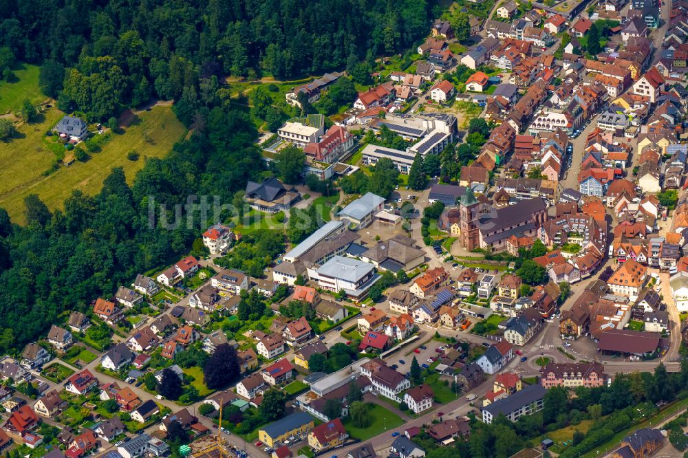 Luftbild Elzach - Stadtansicht vom Innenstadtbereich in Elzach im Bundesland Baden-Württemberg, Deutschland