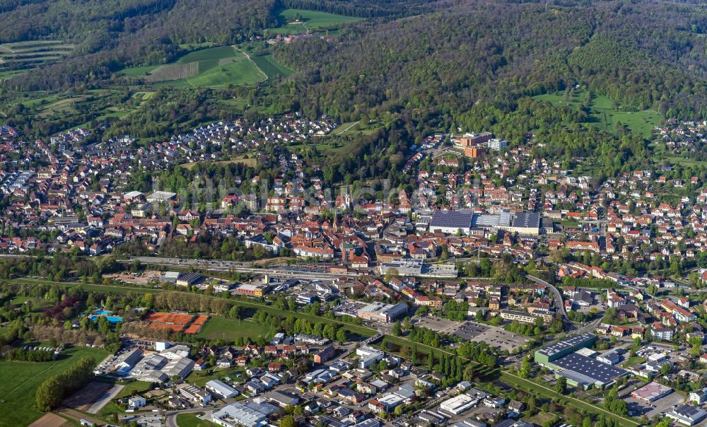 Luftbild Emmendingen - Stadtansicht vom Innenstadtbereich in Emmendingen im Bundesland Baden-Württemberg, Deutschland