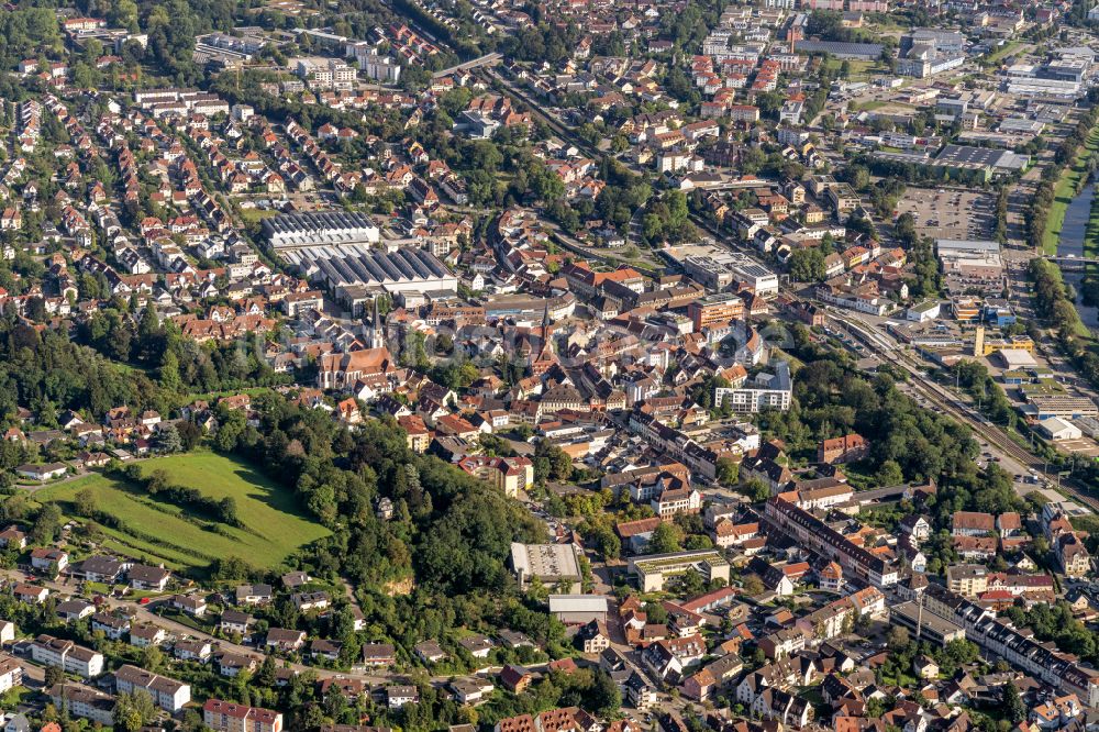 Luftbild Emmendingen - Stadtansicht vom Innenstadtbereich in Emmendingen im Bundesland Baden-Württemberg, Deutschland