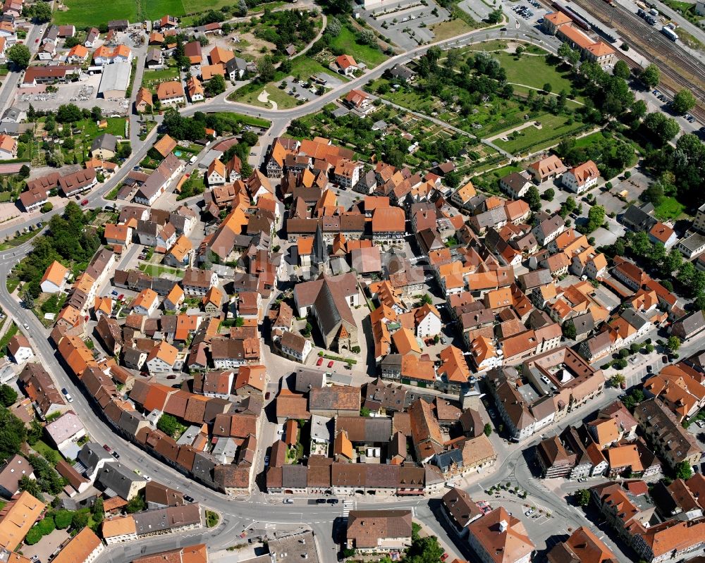 Eppingen von oben - Stadtansicht vom Innenstadtbereich in Eppingen im Bundesland Baden-Württemberg, Deutschland