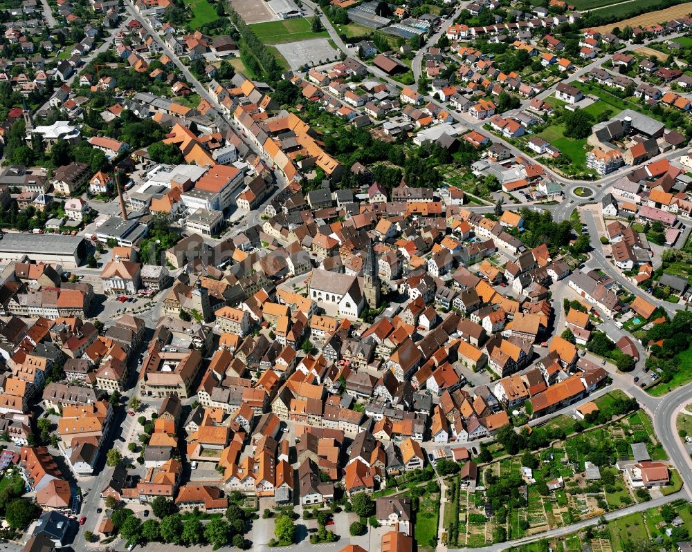 Eppingen aus der Vogelperspektive: Stadtansicht vom Innenstadtbereich in Eppingen im Bundesland Baden-Württemberg, Deutschland