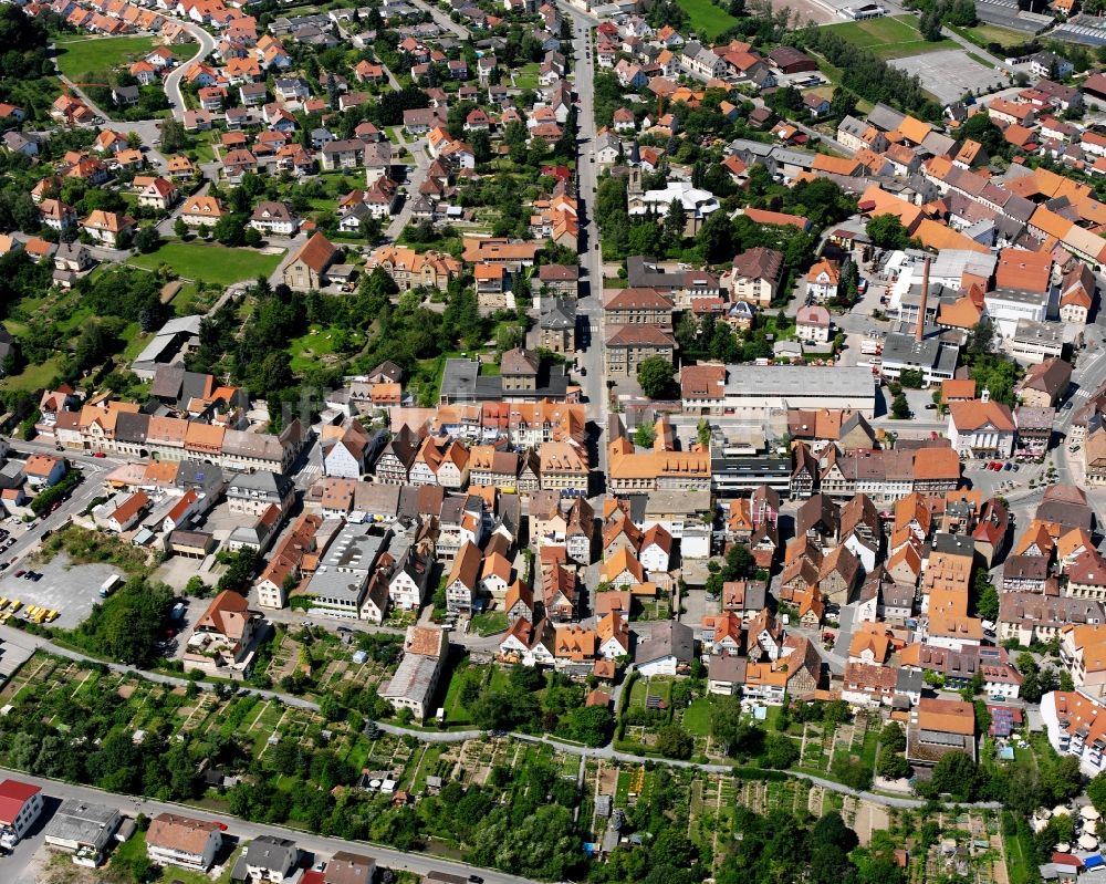 Luftbild Eppingen - Stadtansicht vom Innenstadtbereich in Eppingen im Bundesland Baden-Württemberg, Deutschland