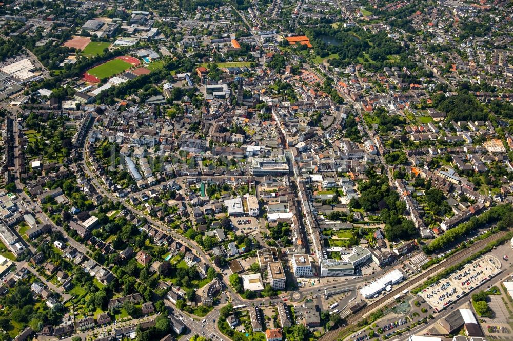 Erkelenz aus der Vogelperspektive: Stadtansicht vom Innenstadtbereich in Erkelenz im Bundesland Nordrhein-Westfalen