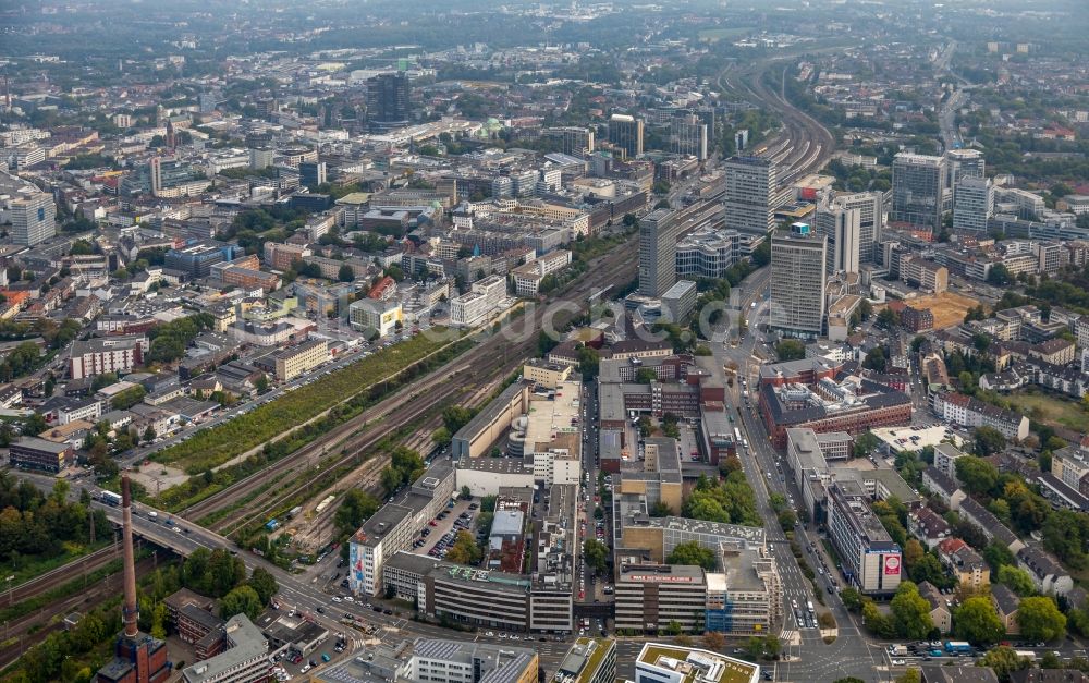 Essen aus der Vogelperspektive: Stadtansicht vom Innenstadtbereich in Essen im Bundesland Nordrhein-Westfalen, Deutschland