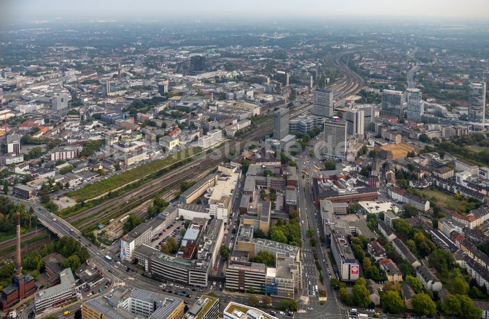 Luftbild Essen - Stadtansicht vom Innenstadtbereich in Essen im Bundesland Nordrhein-Westfalen, Deutschland