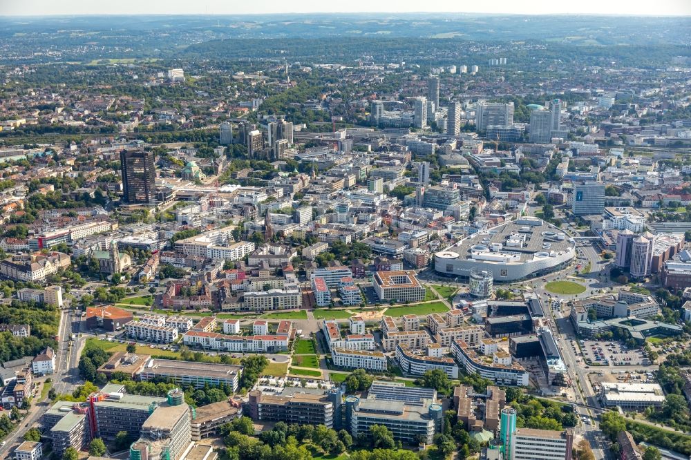 Essen aus der Vogelperspektive: Stadtansicht vom Innenstadtbereich in Essen im Bundesland Nordrhein-Westfalen - NRW, Deutschland