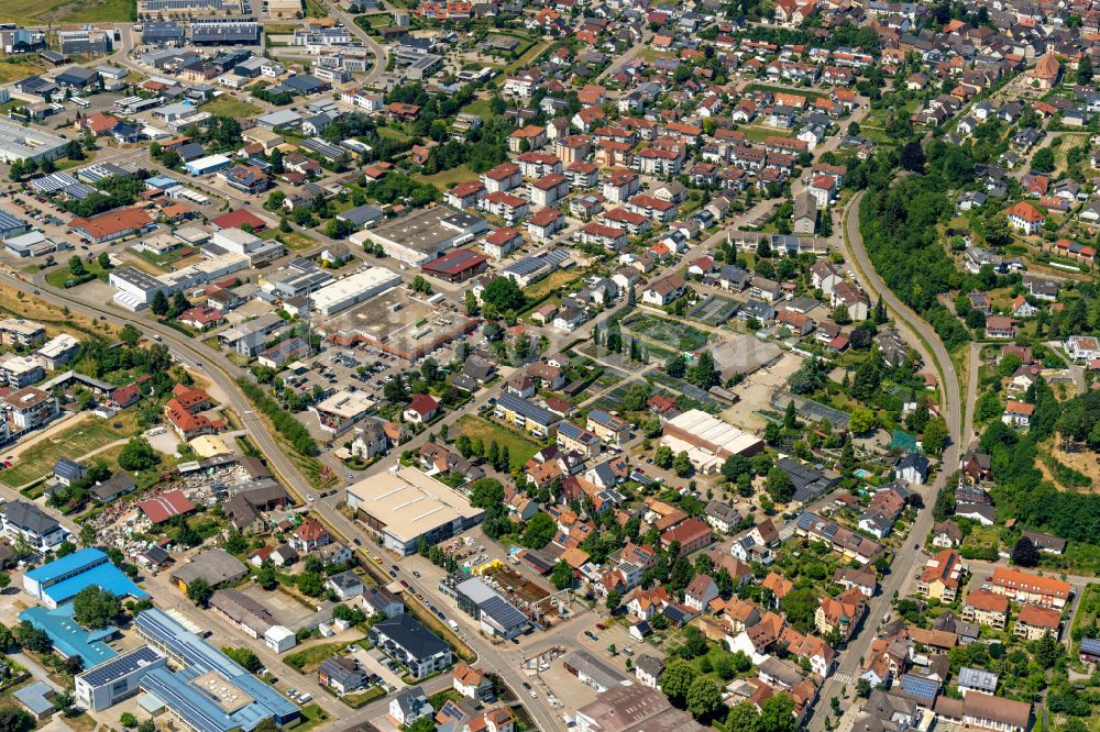 Luftbild Ettenheim - Stadtansicht vom Innenstadtbereich in Ettenheim im Bundesland Baden-Württemberg, Deutschland