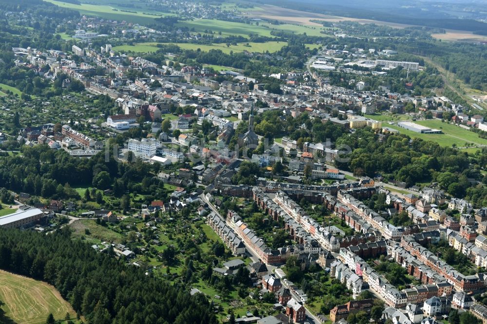 Luftaufnahme Falkenstein/Vogtland - Stadtansicht vom Innenstadtbereich in Falkenstein/Vogtland im Bundesland Sachsen