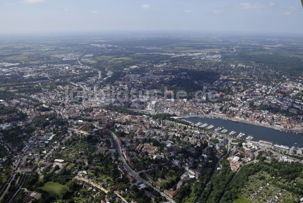 Luftbild Flensburg - Stadtansicht vom Innenstadtbereich in Flensburg im Bundesland Schleswig-Holstein