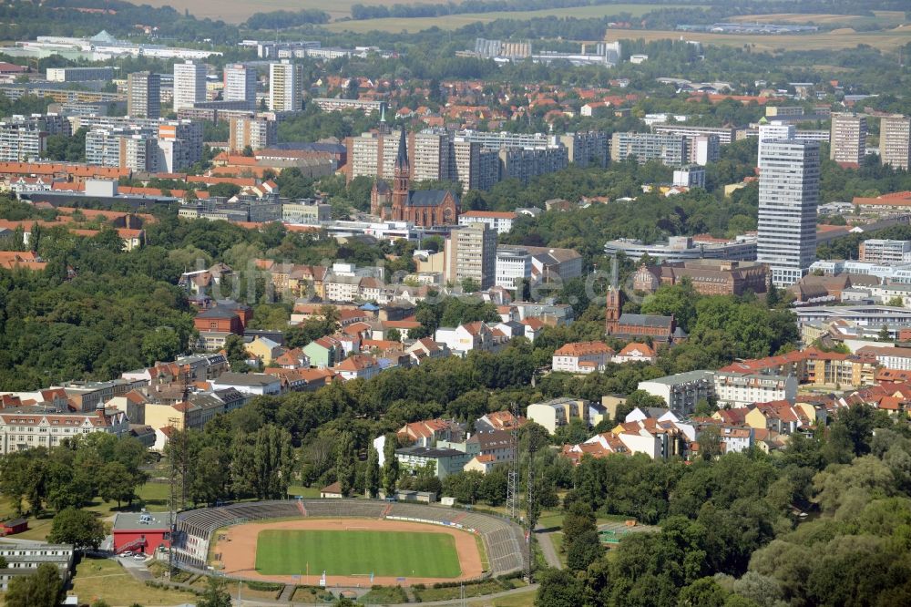 Frankfurt (Oder) aus der Vogelperspektive: Stadtansicht vom Innenstadtbereich in Frankfurt (Oder) im Bundesland Brandenburg