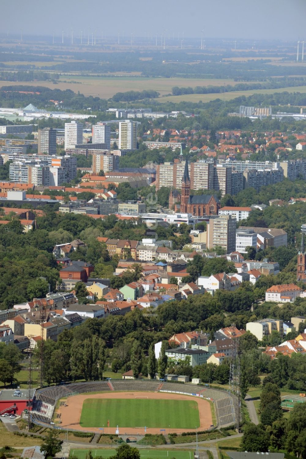 Luftbild Frankfurt (Oder) - Stadtansicht vom Innenstadtbereich in Frankfurt (Oder) im Bundesland Brandenburg