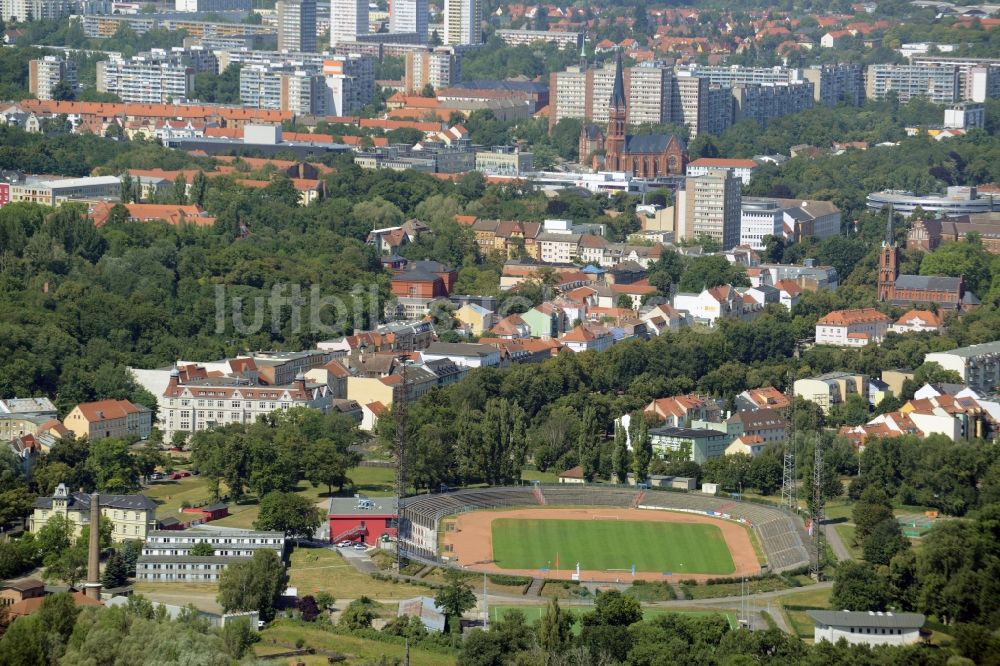 Luftaufnahme Frankfurt (Oder) - Stadtansicht vom Innenstadtbereich in Frankfurt (Oder) im Bundesland Brandenburg