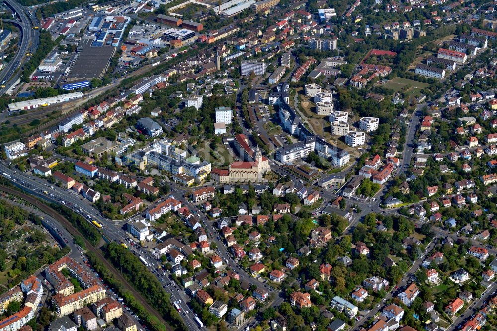 Frauenland aus der Vogelperspektive: Stadtansicht vom Innenstadtbereich in Frauenland im Bundesland Bayern, Deutschland