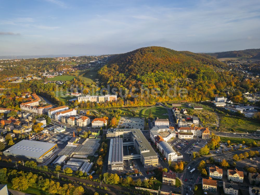 Freital aus der Vogelperspektive: Stadtansicht vom Innenstadtbereich in Freital im Bundesland Sachsen, Deutschland