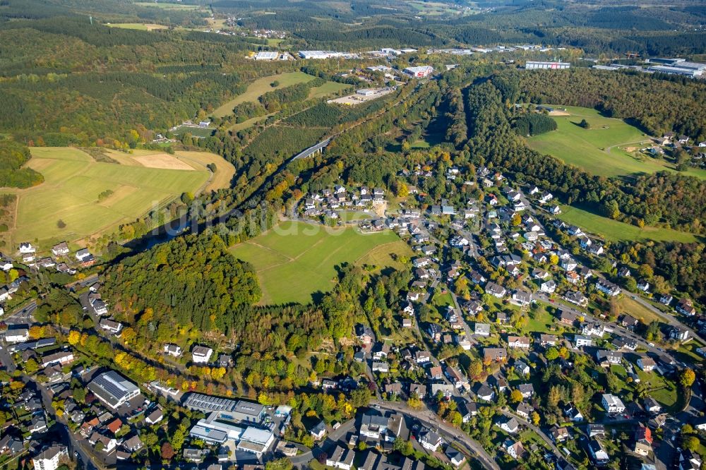 Freudenberg von oben - Stadtansicht vom Innenstadtbereich in Freudenberg im Bundesland Nordrhein-Westfalen