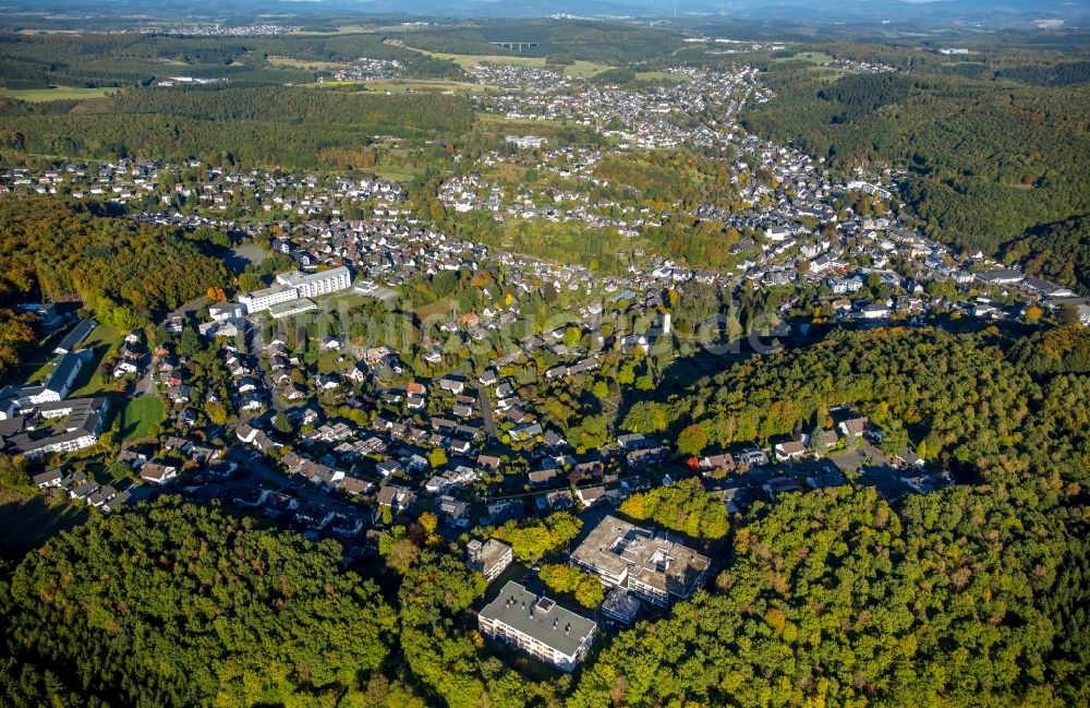 Freudenberg aus der Vogelperspektive: Stadtansicht vom Innenstadtbereich in Freudenberg im Bundesland Nordrhein-Westfalen