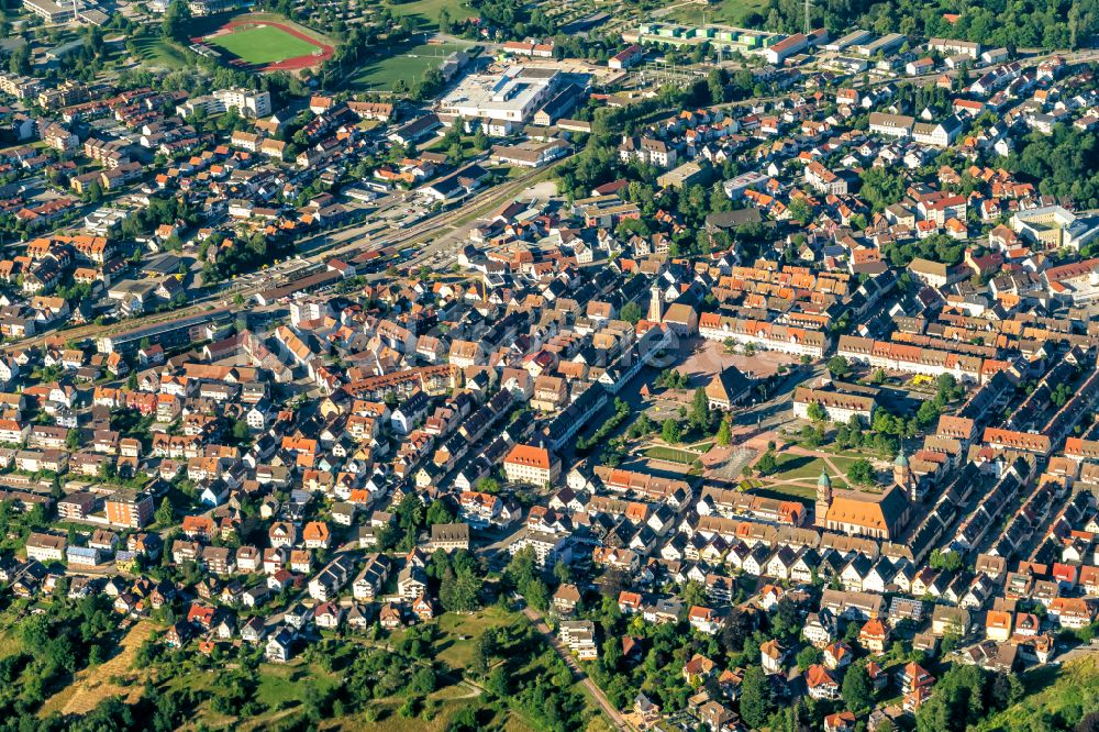 Freudenstadt aus der Vogelperspektive: Stadtansicht vom Innenstadtbereich in Freudenstadt im Bundesland Baden-Württemberg, Deutschland