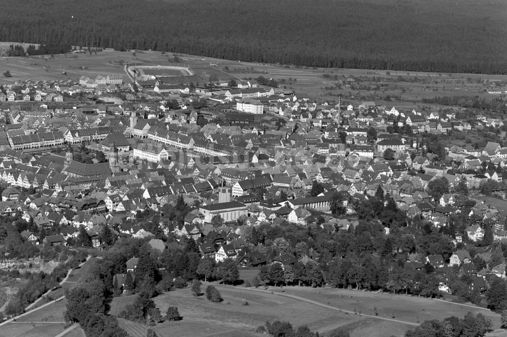 Luftaufnahme Freudenstadt - Stadtansicht vom Innenstadtbereich in Freudenstadt im Bundesland Baden-Württemberg, Deutschland