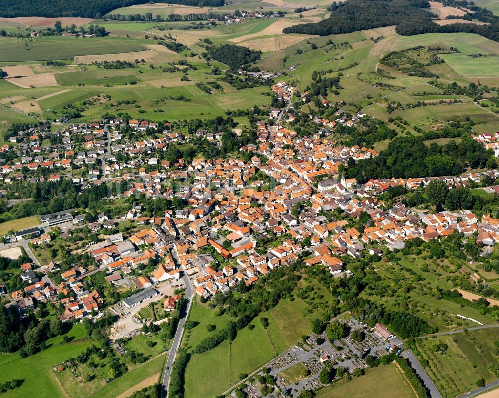 Luftbild Fränkisch-Crumbach - Stadtansicht vom Innenstadtbereich in Fränkisch-Crumbach im Bundesland Hessen, Deutschland