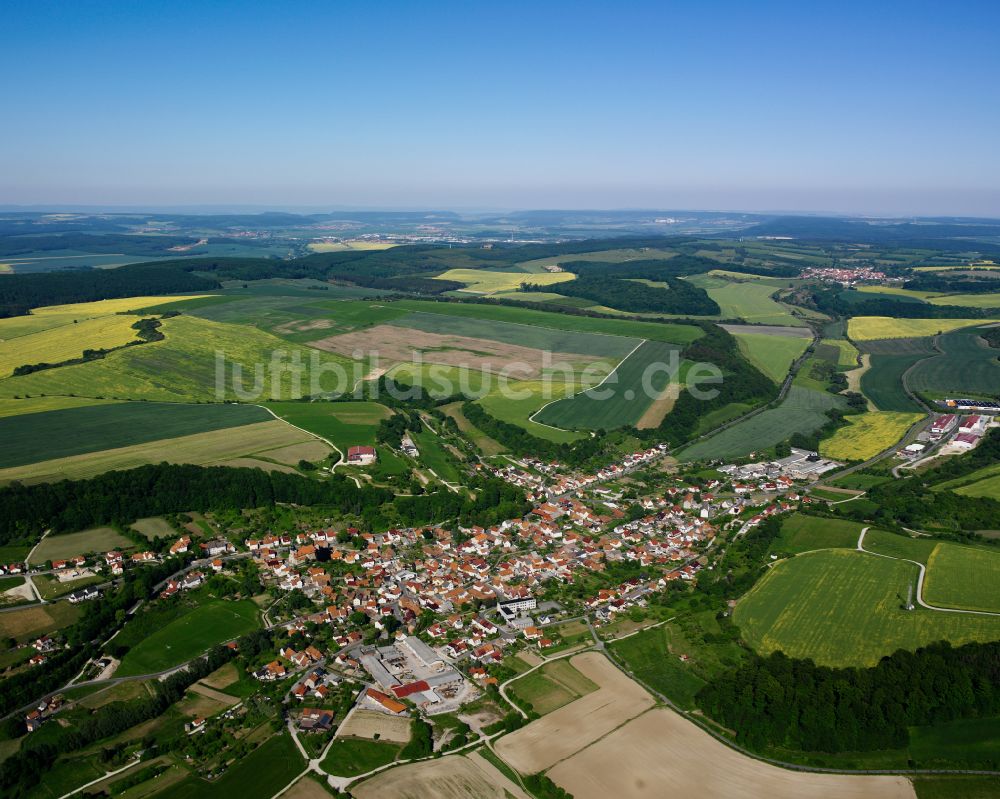 Luftbild Geisleden - Stadtansicht vom Innenstadtbereich in Geisleden im Bundesland Thüringen, Deutschland