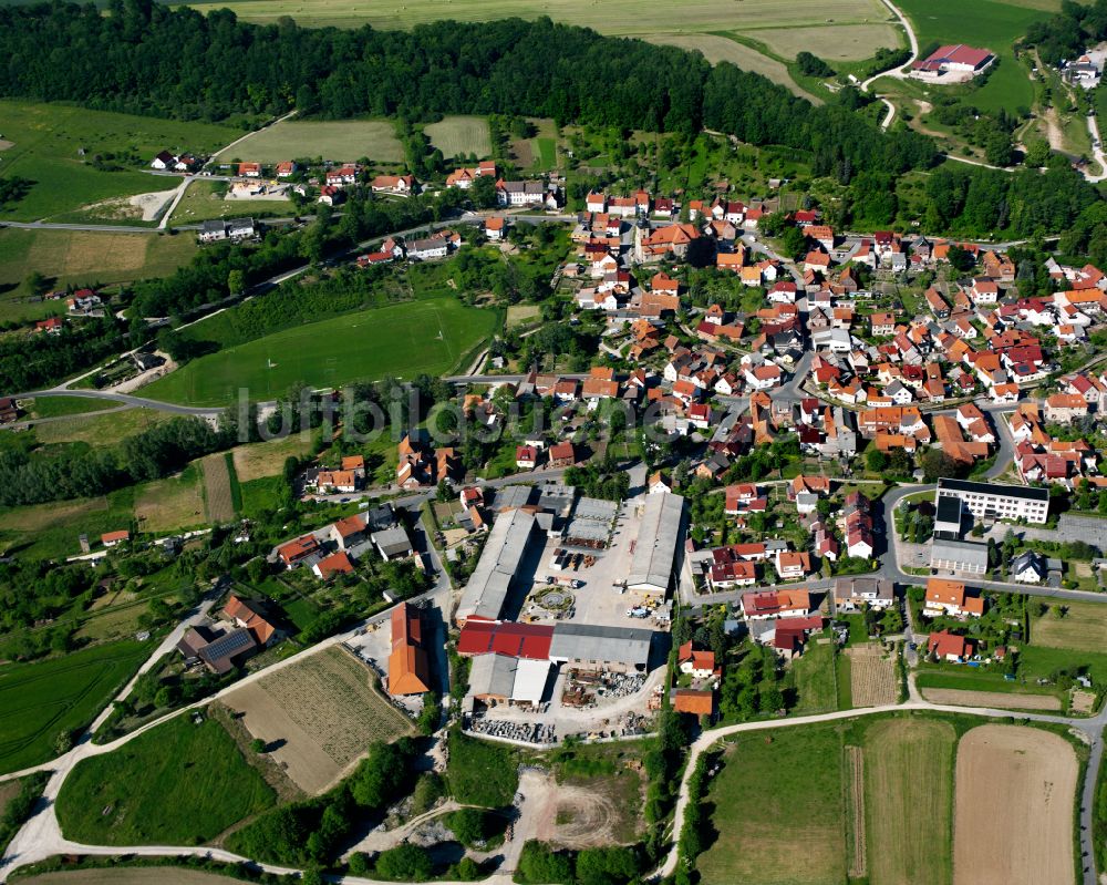 Luftbild Geisleden - Stadtansicht vom Innenstadtbereich in Geisleden im Bundesland Thüringen, Deutschland