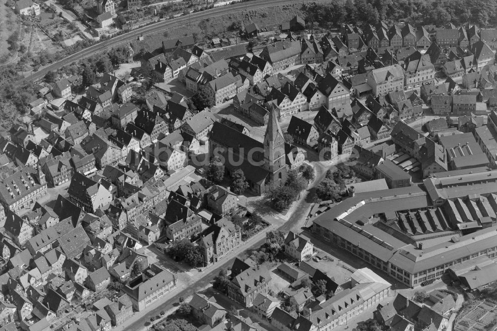 Geislingen an der Steige von oben - Stadtansicht vom Innenstadtbereich in Geislingen an der Steige im Bundesland Baden-Württemberg, Deutschland