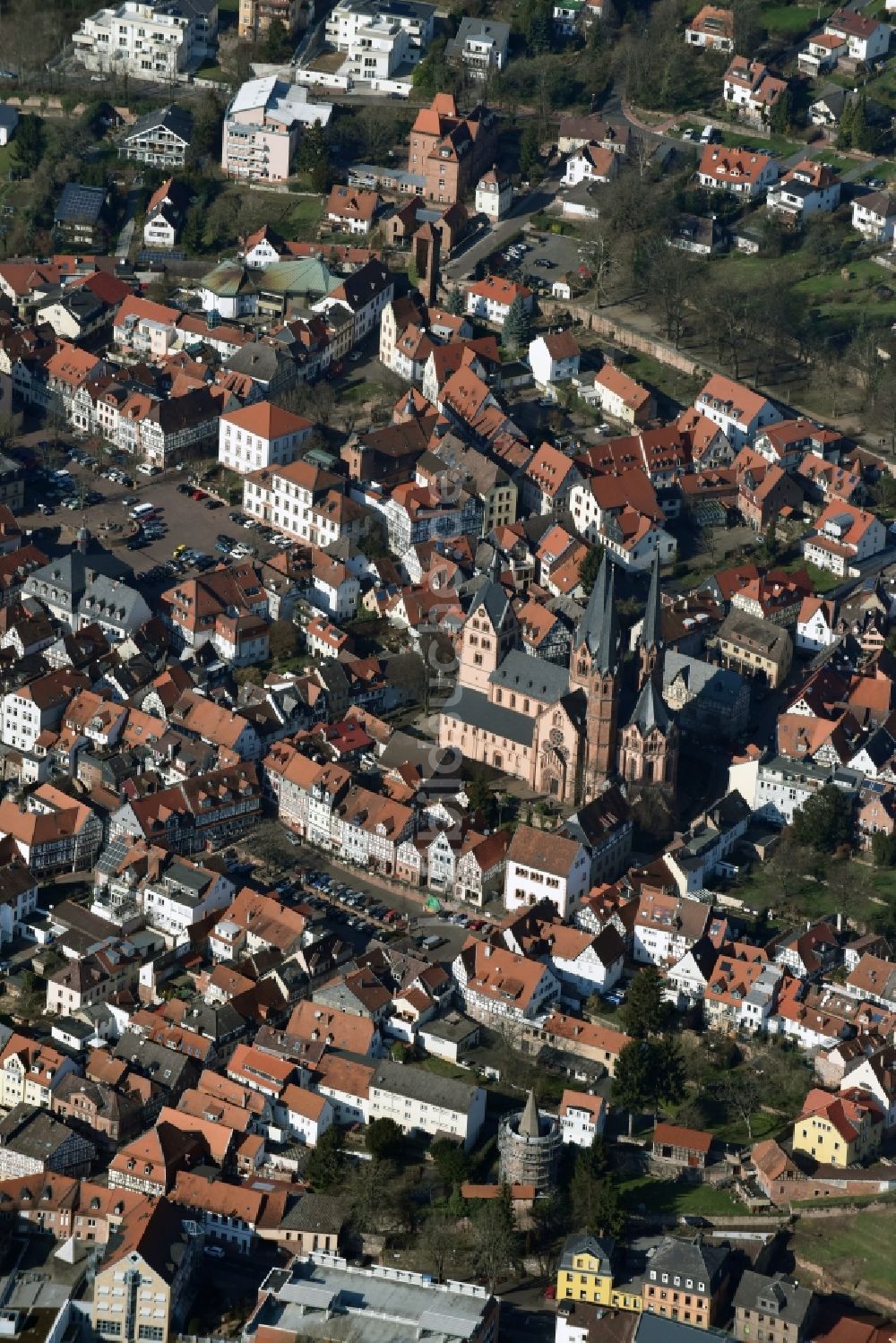 Luftbild Gelnhausen - Stadtansicht vom Innenstadtbereich in Gelnhausen im Bundesland Hessen